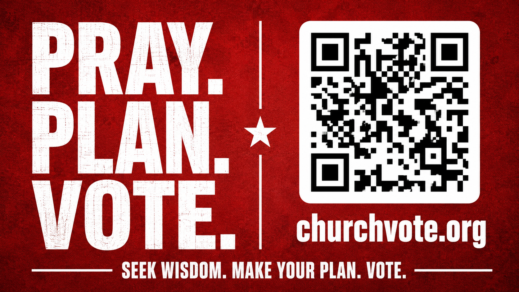 ChurchVote Pray. Plan. Vote. Sunday presentation slide